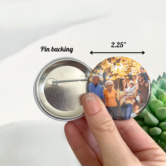 Custom Photo Magnet/Pin – Round (Set of 3+)